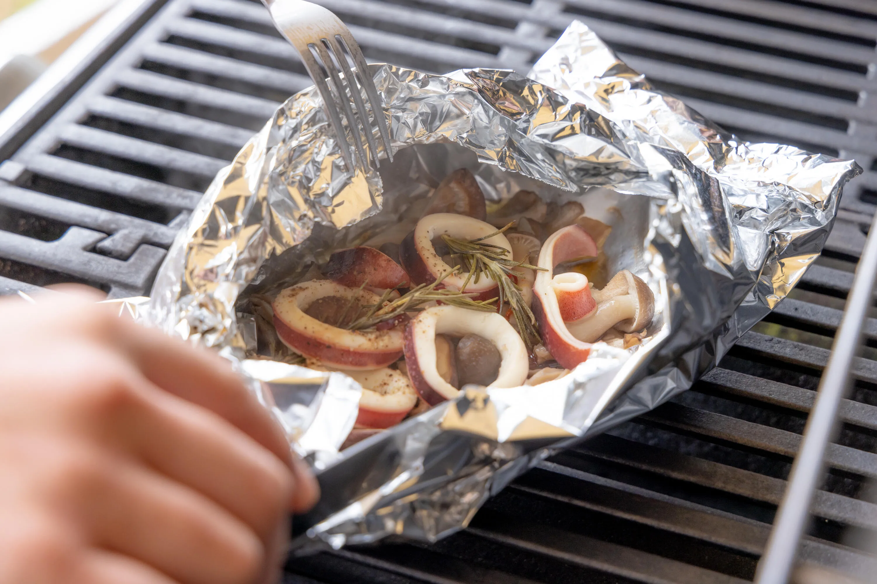 イカと茸のホイル焼き